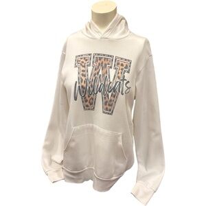 White Wildcats Hoodie with Leopard Print